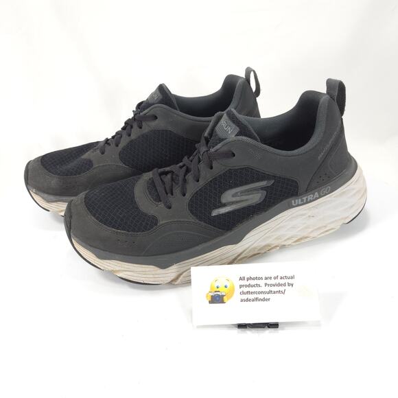 Skechers Max Cushioning Elite Ulta Go Atheltic Shoe Mens Size 10 220062 Black - Picture 1 of 9